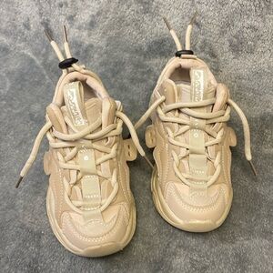 Boys Girls beige sneakers Lace Up Running Shoe Walking Non-Slip size‎ 27